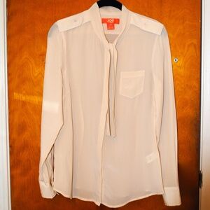 Button Down Silk Blouse